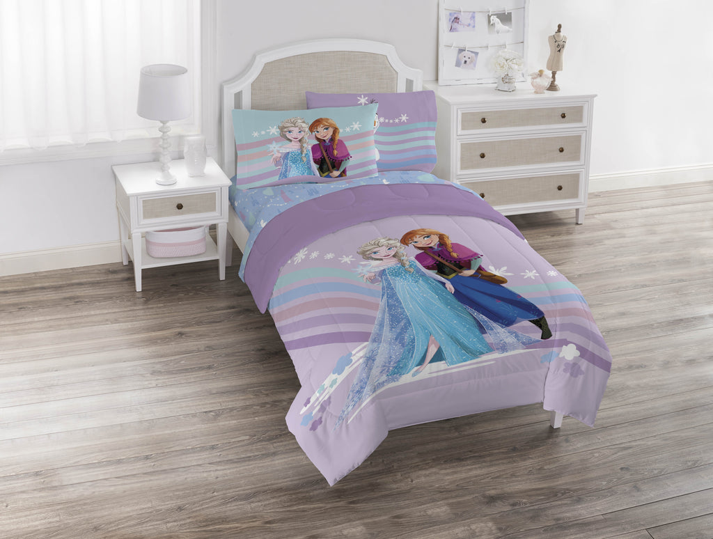 Fluffy Down Alternative The Poet Inside 5 Piece Twin Size Kids Comforter Set wth Sham - Super Soft Elsa Bed Set for Kids - Luxurious Quilted Duvet Cover Set Detail