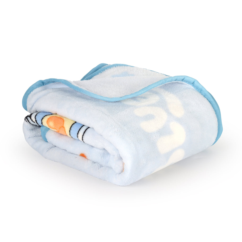 Reversible Sherpa Family Kids Throw Blanket, Soft Coral Fleece, Multicolor, 46" x 60" - Cozy Fleece Throw Blanket for Couch & Bed Detail