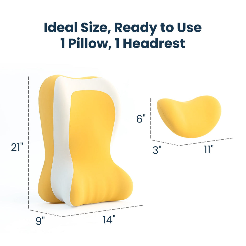 Ergonomic Memory Foam Memory Foam Reading Pillow, Multi-Position Support Bed Pillow for Petite Adults, Reading Tools, Fun Couple Pillows Pr... - Ergonomic Memory Foam Pillow for Neck Pain Support Detail