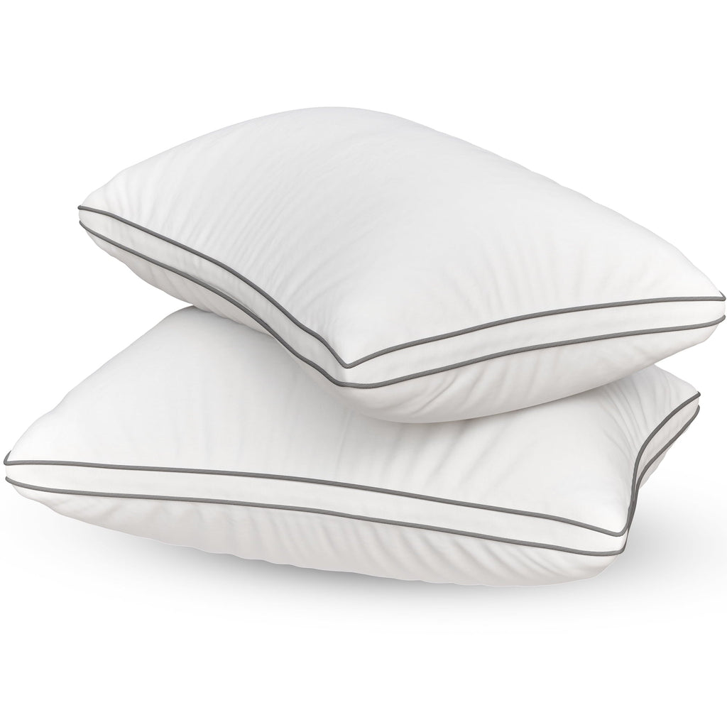 Orthopedic Support Bed Pillows Queen Size Set of 2 - Luxury Down Alternative Pillow - 5 Star Hotel Pillows for Back, Side and Stomach Sl... - Decorative Throw Pillow Cushion for Sofa & Bed Detail