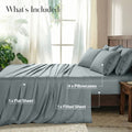 Breathable Luxury Bed Sheets - 6 Piece Ultra-Soft Microfiber Sheets Set, Deep Pocket Fitted Sheet, Flat Sheet & 4 Pillowcases, Breathab... - Premium Ultra-Soft Pillowcase Pair for Sleeping Detail