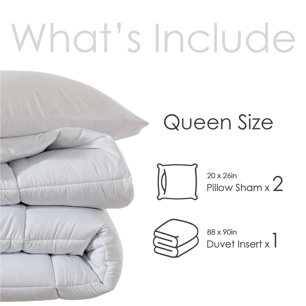 Hypoallergenic Cloud Queen Size 3-Piece All-Season Down Alternative Comforter Set Deep Black (Comforter and Pillowcase Bedding Set / bed i... - Cloud-Like Soft Lightweight Bed Comforter Detail