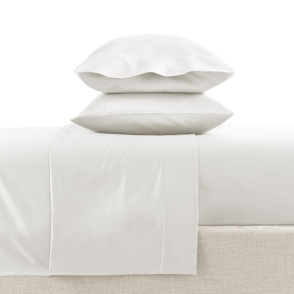 Ultra-Soft 4-Piece 600 Thread Count White Egyptian Cotton Adult Bed Sheet Set, King - Deep Pocket - Luxury Bed Sheet Set with Deep Pockets Detail