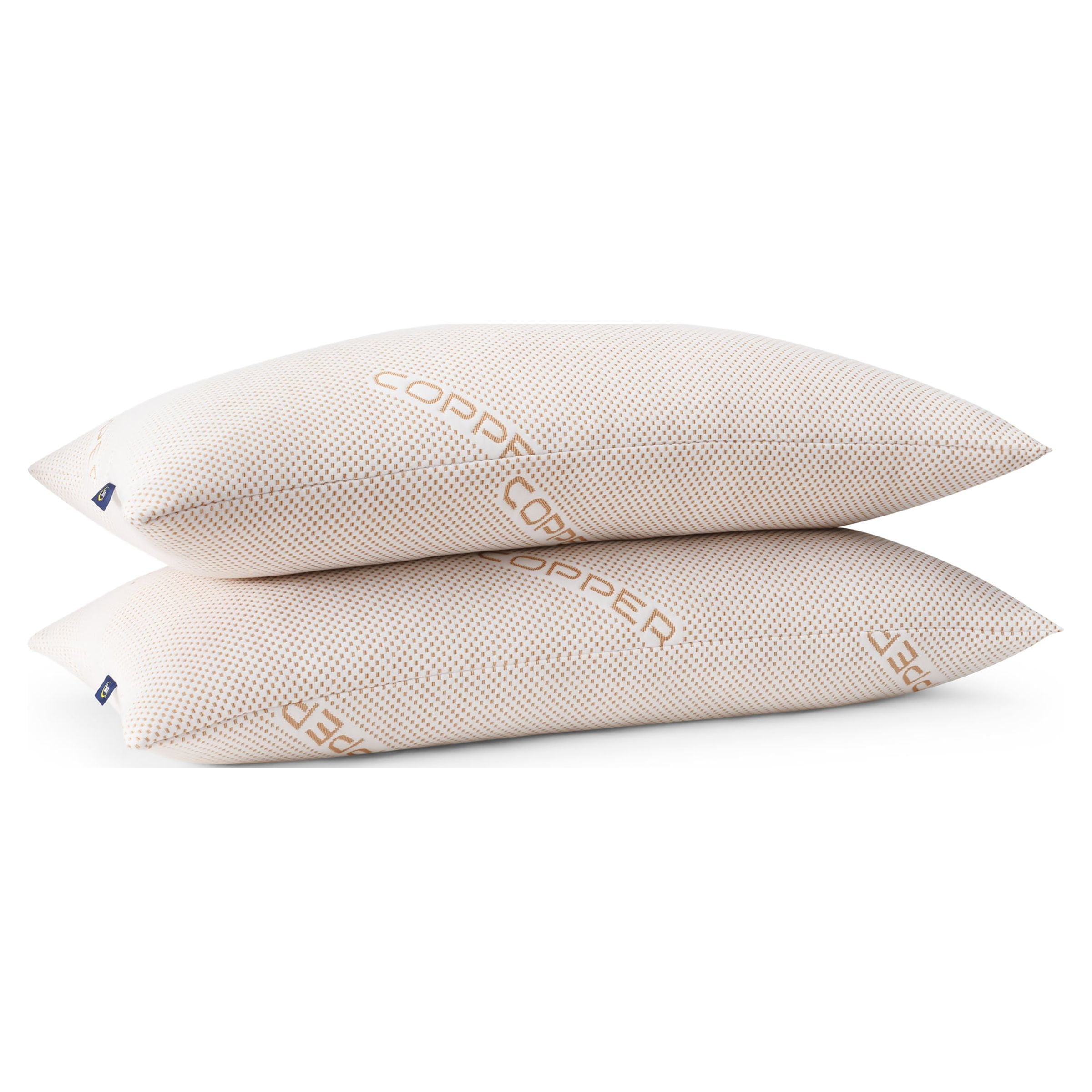 Ergonomic Memory Foam Copperloft King Bed Pillow, 2 Pack, Hypoallergenic - Orthopedic Shredded Foam Bed Pillow Set Detail
