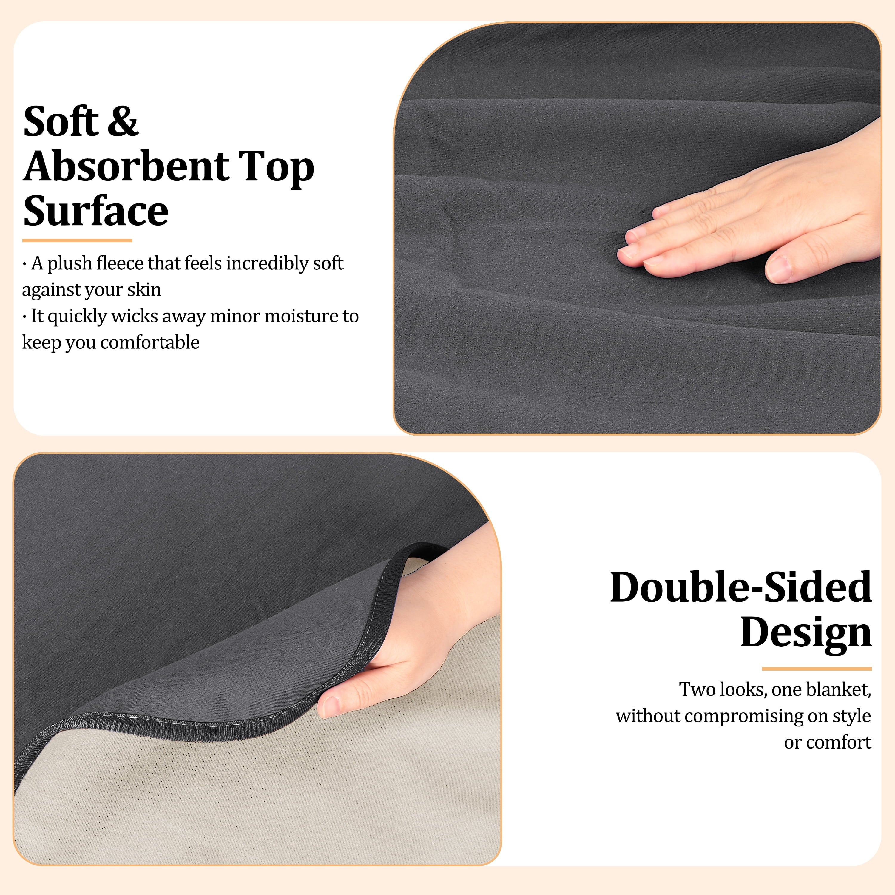 Reversible Sherpa Waterproof Blanket for Couch, Reversible Washable Sofa Bed Coverlet Protector | Leak Proof, Comfortable | for People ... - Super Soft Reversible Sherpa Flannel Blanket Detail