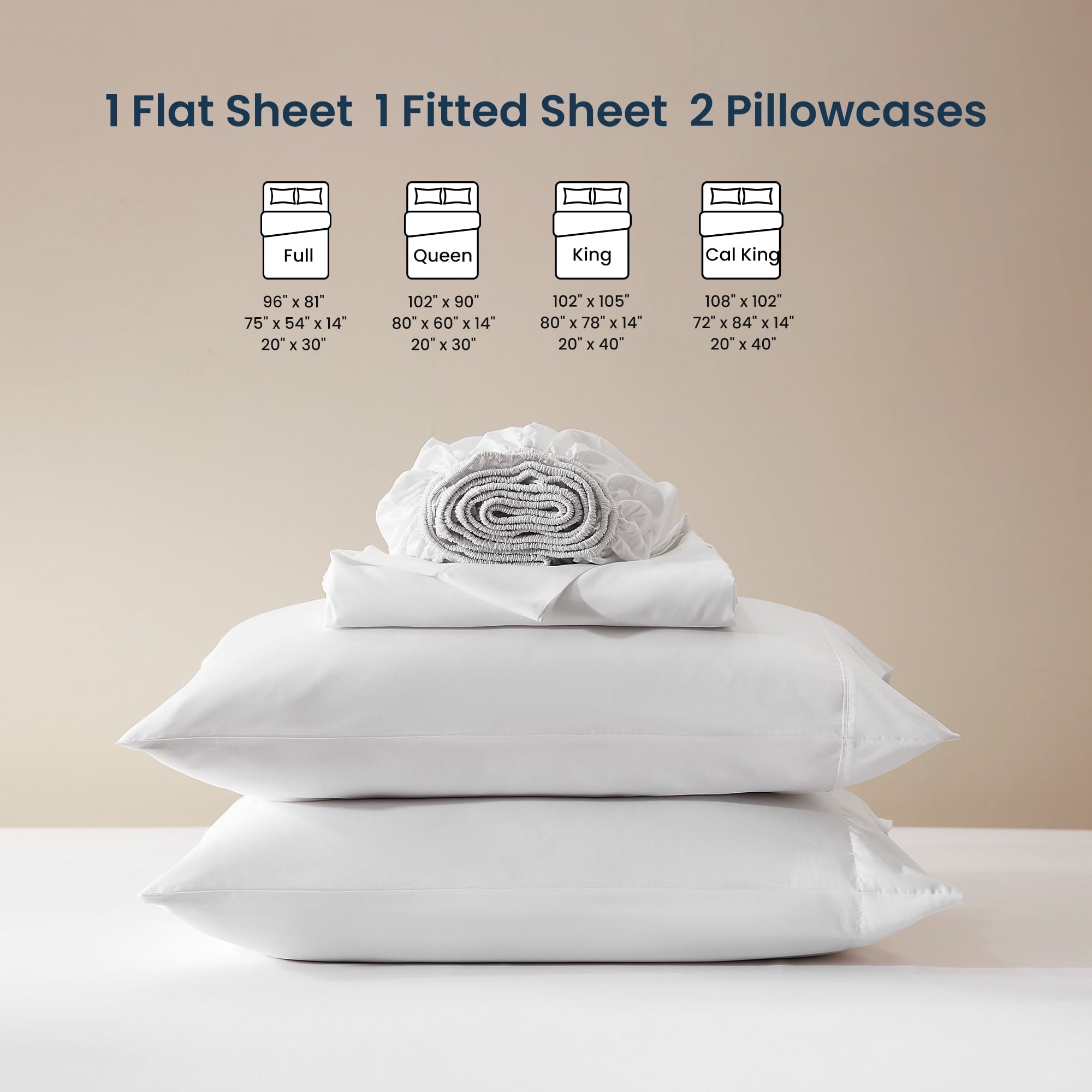 Ultra-Soft Nanotex Super Soft Cooling Twin Bed Sheets Set for Kids 3 Piece - Easy Care Fitted Flat Sheet & Pillowcase Sets - Wri... - Breathable Egyptian Cotton Flat & Fitted Sheets Detail