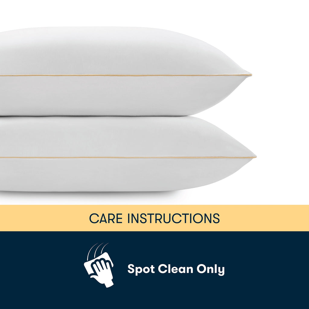 Decorative Plump pedic Bounce Back Standard/Queen Bed Pillow, Hypoallergenic Fill - Orthopedic Shredded Foam Bed Pillow Set Detail