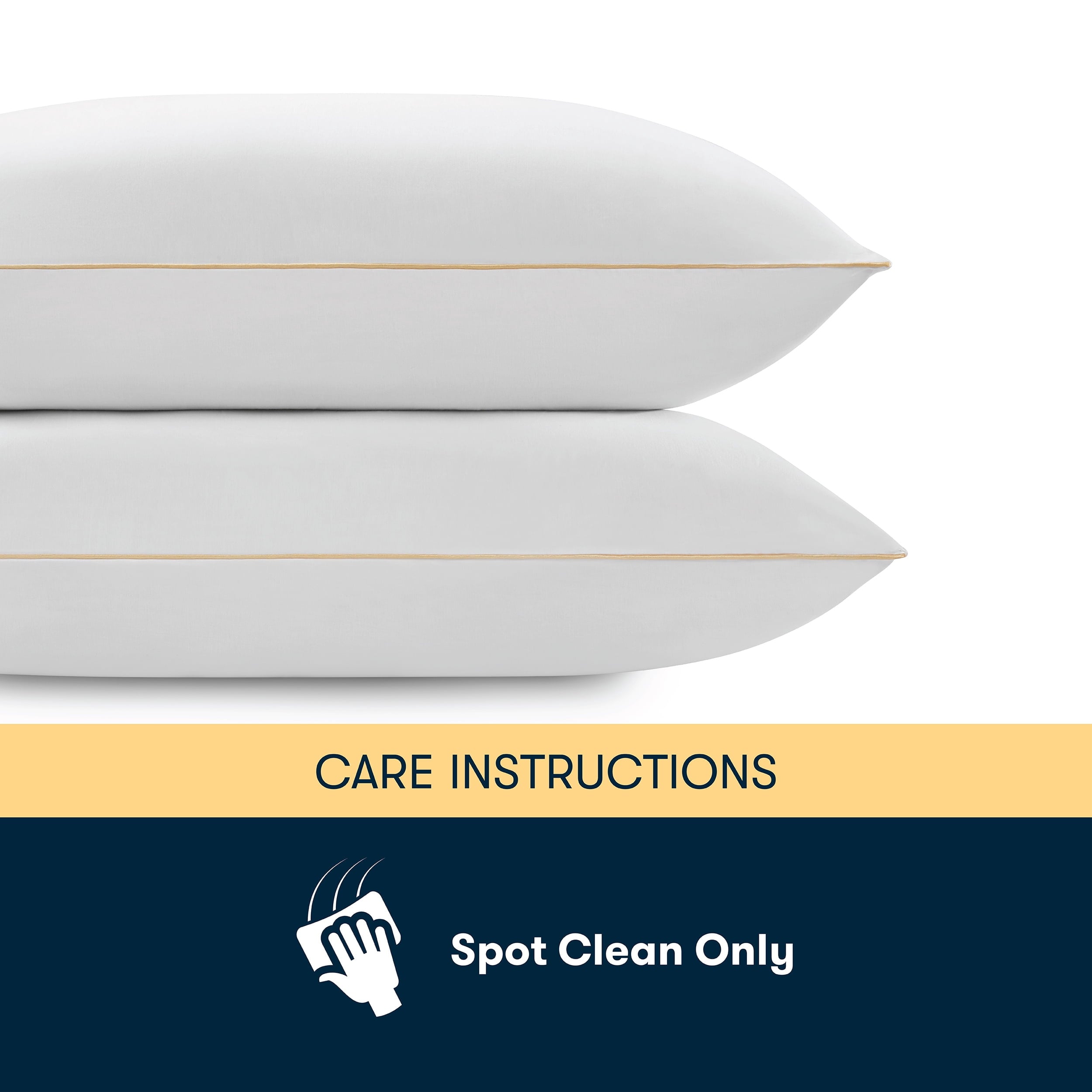 Decorative Plump pedic Bounce Back Standard/Queen Bed Pillow, Hypoallergenic Fill - Orthopedic Shredded Foam Bed Pillow Set Detail
