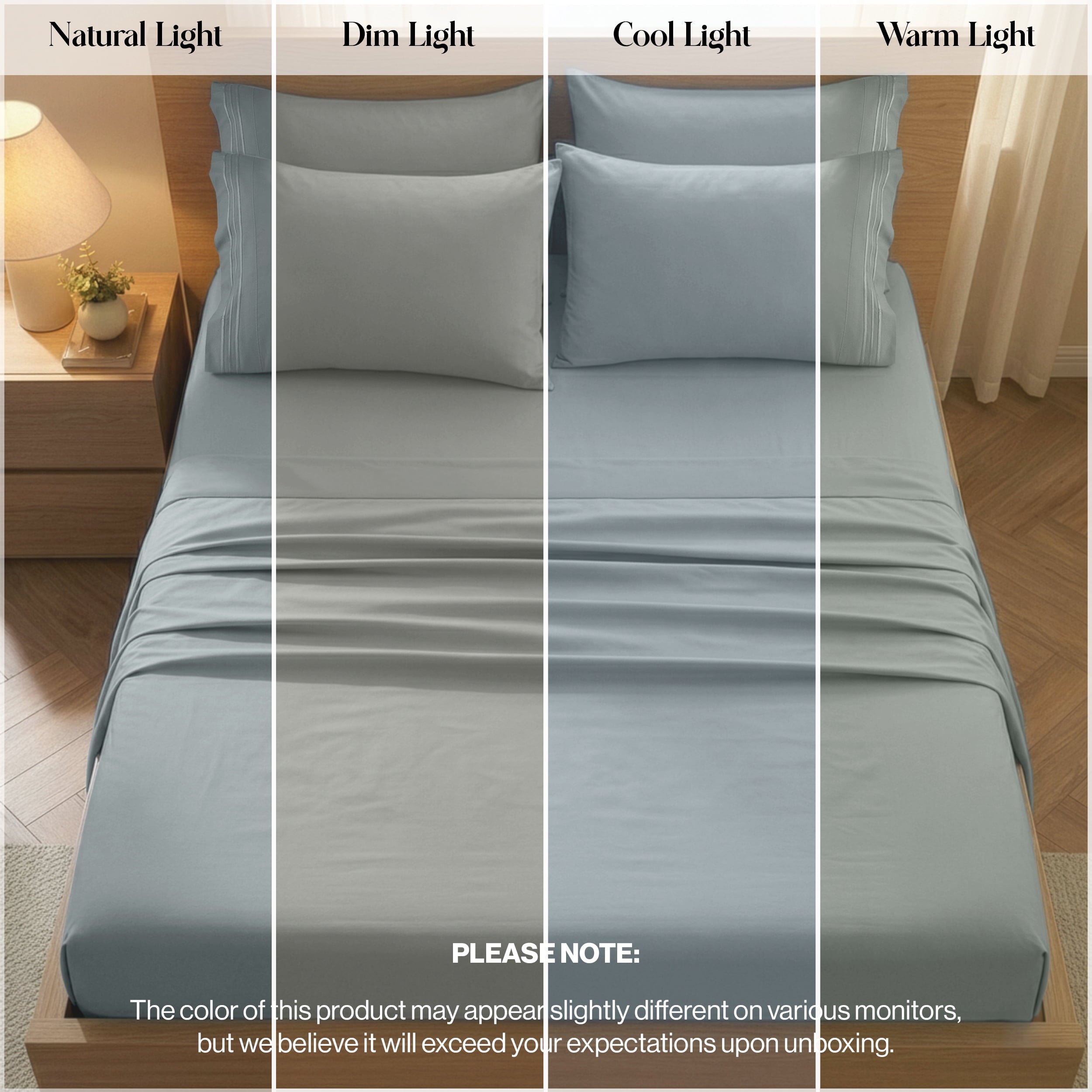 Breathable Luxury Bed Sheets - 6 Piece Ultra-Soft Microfiber Sheets Set, Deep Pocket Fitted Sheet, Flat Sheet & 4 Pillowcases, Breathab... - Premium Ultra-Soft Pillowcase Pair for Sleeping Detail