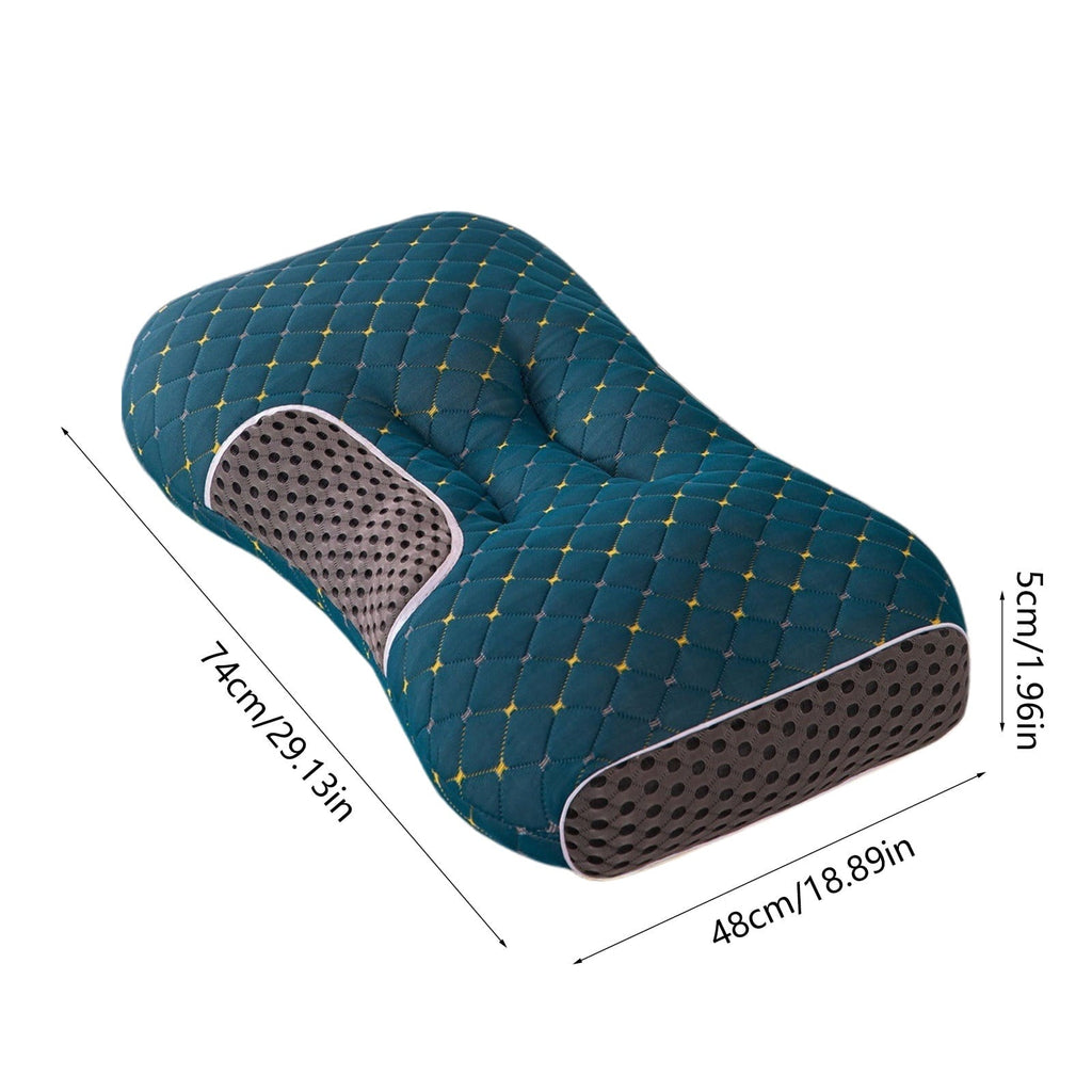Ergonomic Memory Foam 2-Pack Orthopedic Cervical Pillows For Deep Sleep Support - Non-Collapsing Memory Foam Pillow With Neck Pain Relief, ... - Decorative Throw Pillow Cushion for Sofa & Bed Detail