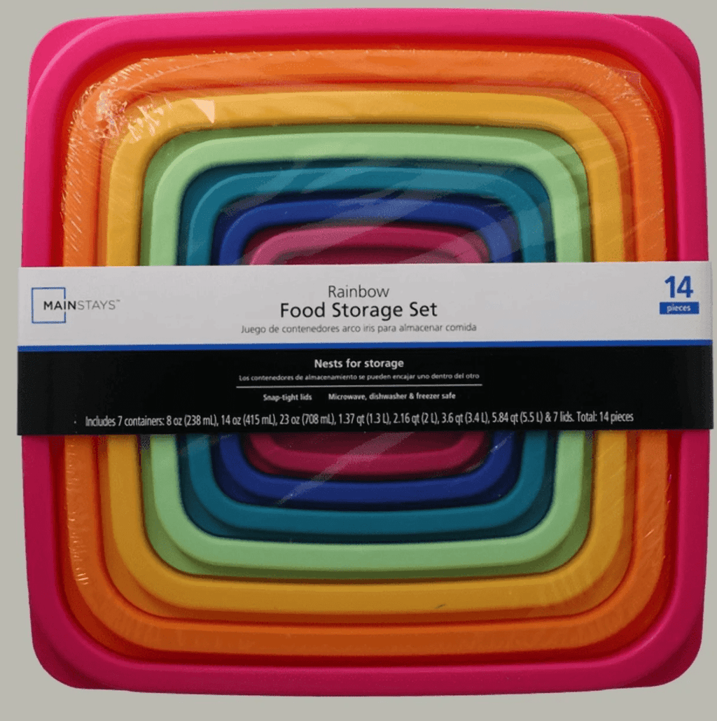 Deliciously Squishy Plastic Rainbow Food Storage Set, Multi Color, 14 Count, Best Used for Leftover Storage and Reheating - Squishy Dohnut Sweet Treat Shaped Stress Toy Detail