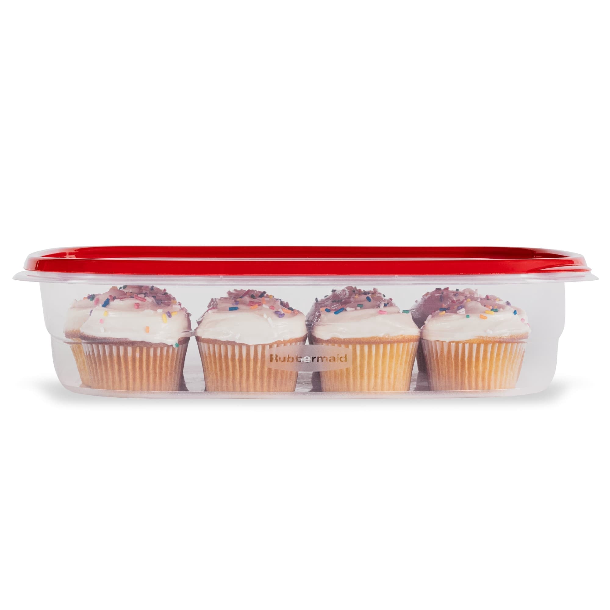 Sweet Treat Shaped 1 Gallon, 2 Packs, Red, Large Rectangular Plastic Food Storage Containers - Squishy Dohnut Sweet Treat Shaped Stress Toy Detail