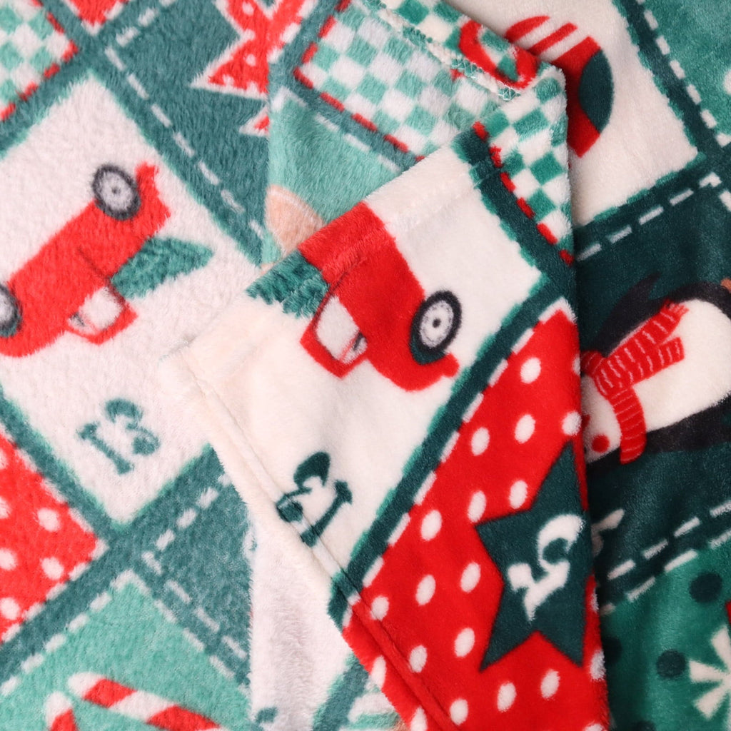 Decorative Knitted Cozy Blanket Printed Blanket Throw Christmas Blanket - 300 GSM Fleece Blanket Throw Size Blanket for Home Decoration,... - Lightweight Plush Warm Blanket for All Seasons Detail