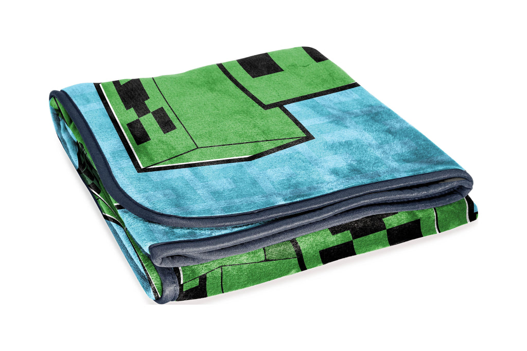 Cozy Fleece Kids Silk Touch Throw Blanket, 46 x 60, Microfiber, Blue - Super Soft Reversible Sherpa Flannel Blanket Detail