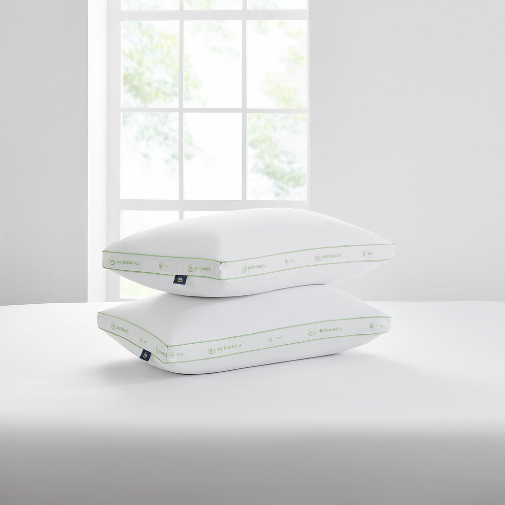 Hotel Collection Firm Bed Pillow, Standard/Queen, 2 Pack - Orthopedic Shredded Foam Bed Pillow Set Detail