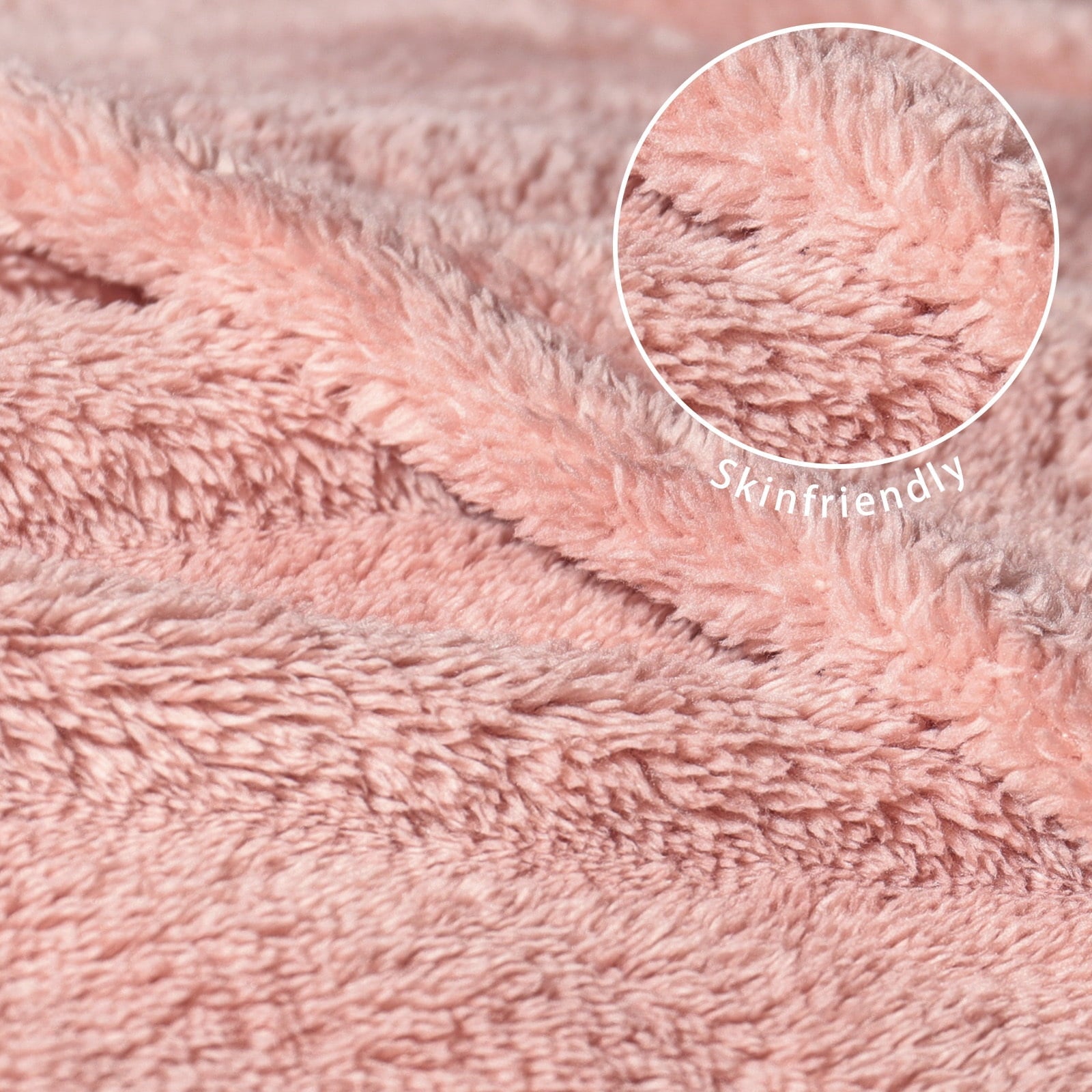 Super Soft Flannel Soft Fleece Throw Blanket for Couch, Super Soft Velvet Plush Bed Blanket, 50x60 Inches, Pink - Lightweight Plush Warm Blanket for All Seasons Detail