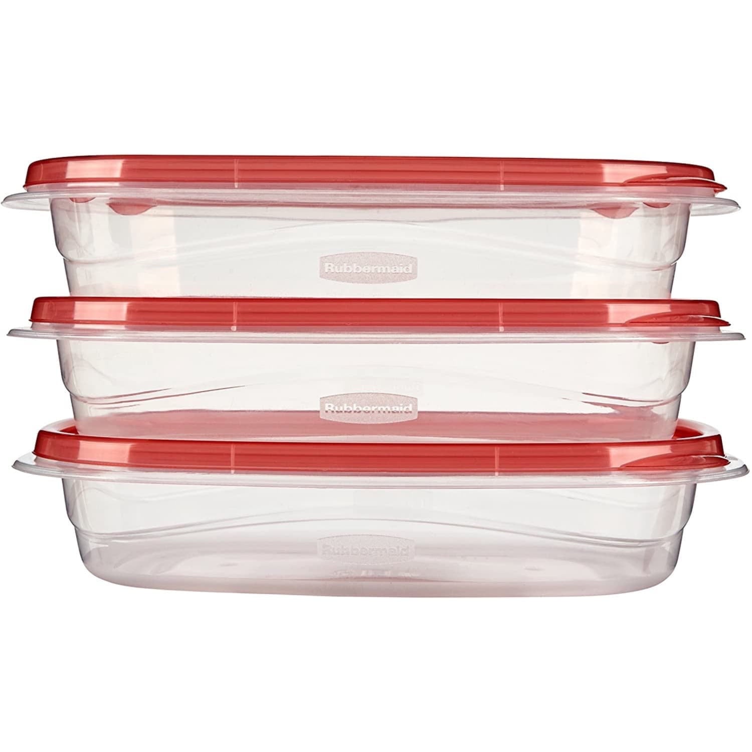Fun Food Fidget 4.0-Cup Rectangle Food Storage Containers, Ruby Red, 3 pack - Squishy Dohnut Sweet Treat Shaped Stress Toy Detail