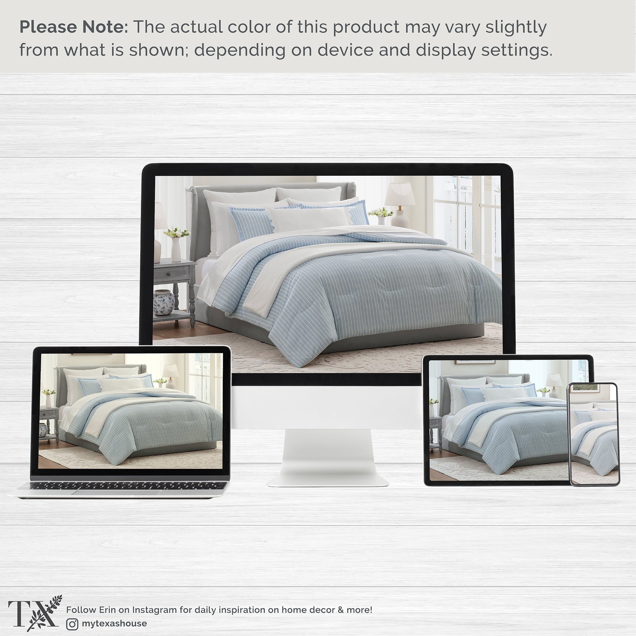 Hypoallergenic Cloud Stripe 11-Piece Comforter Set with Sheets, Blue, Queen - Hypoallergenic Ultra-Fluffy Quilt for Winter Detail