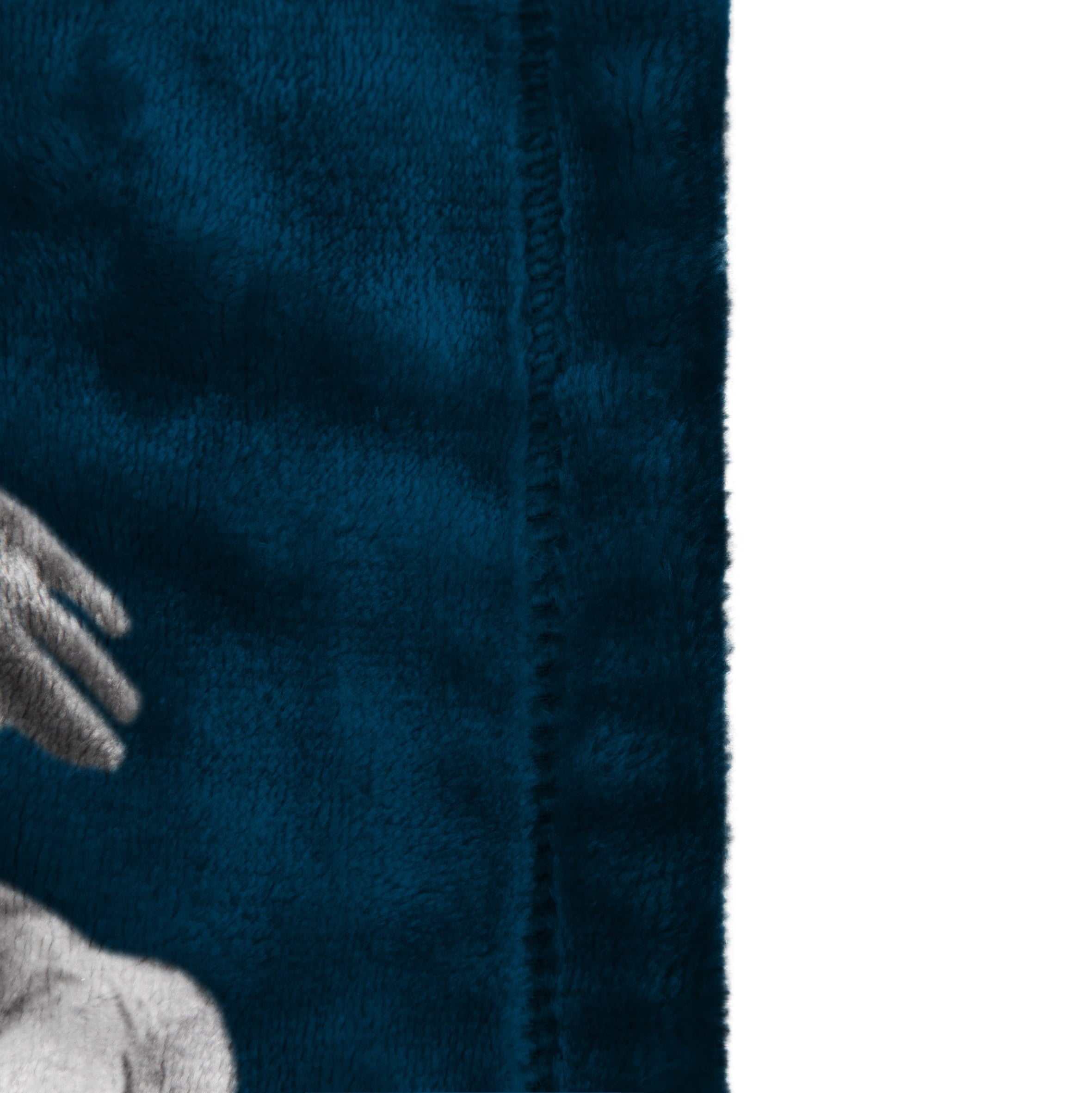Reversible Sherpa Silk Touch Kids Throw Blanket, 62" x 90", Blue, Polyester - Cozy Fleece Throw Blanket for Couch & Bed Detail