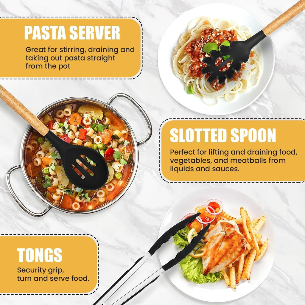 Durable Steel Kitchen Utensils Set- 19 Pcs Silicone Cooking Utensils Set for Nonstick Cookware-Silicone Spatulas Set, Kitchen Gadge... - Heavy Duty Stainless Steel Kitchen Shears Detail