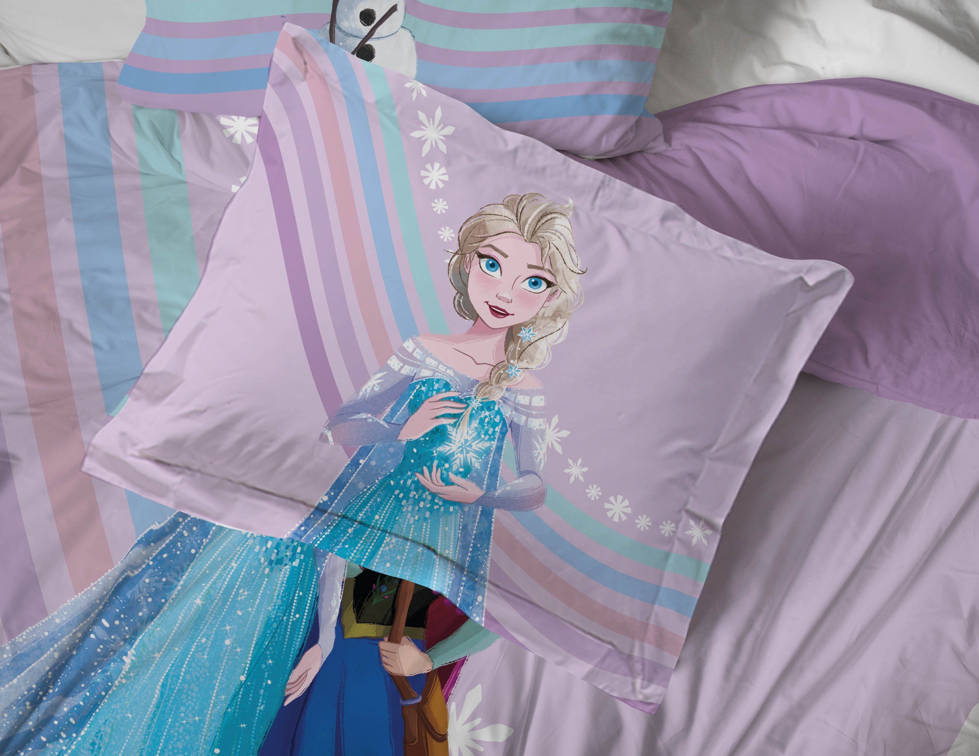 Fluffy Down Alternative The Poet Inside 5 Piece Twin Size Kids Comforter Set wth Sham - Super Soft Elsa Bed Set for Kids - Luxurious Quilted Duvet Cover Set Detail