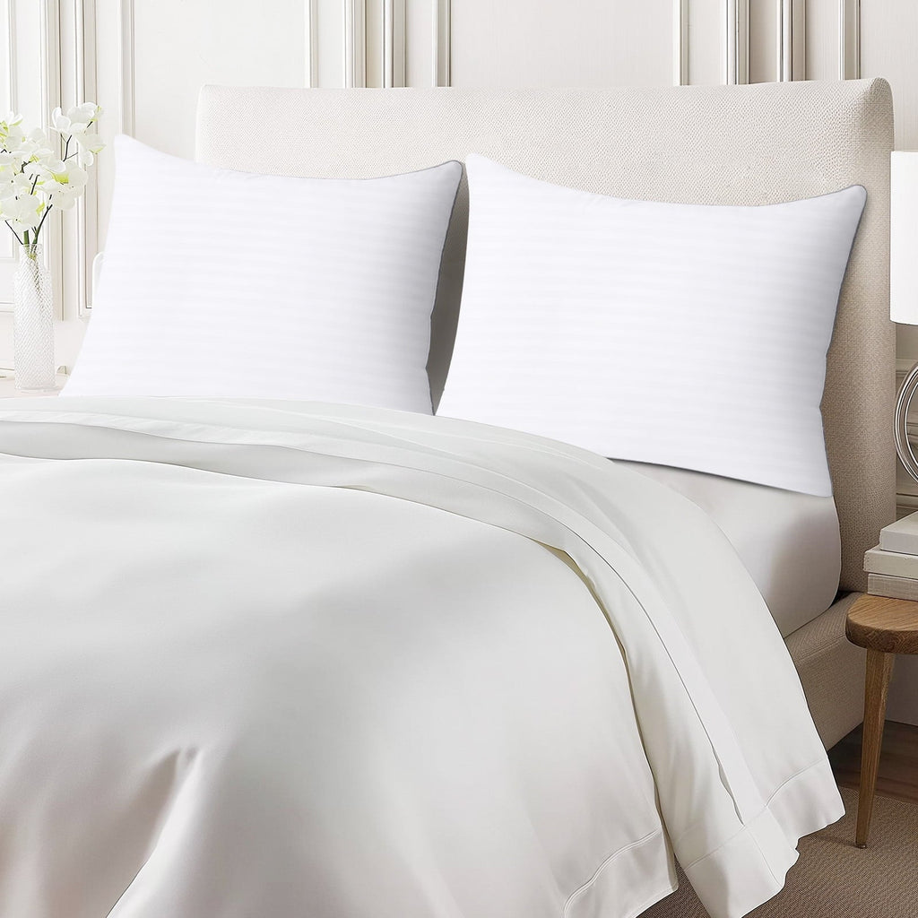 Fluffy Shredded Pillows Standard Size Set of 2, Hotel Quality, Down Alternative Gusseted Bed Pillows for Side, Back, And Stomach Slee... - Decorative Throw Pillow Cushion for Sofa & Bed Detail