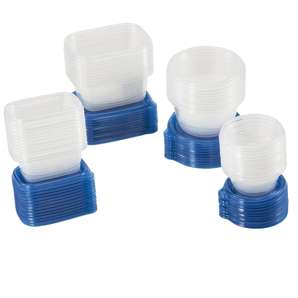 Sweet Treat Shaped 92pc Plastic Food Storage Container set, Ideal Use for Refrigeration Storage and Organization,... - Playful Star & Heart Shaped Geometric NeeDoh Detail