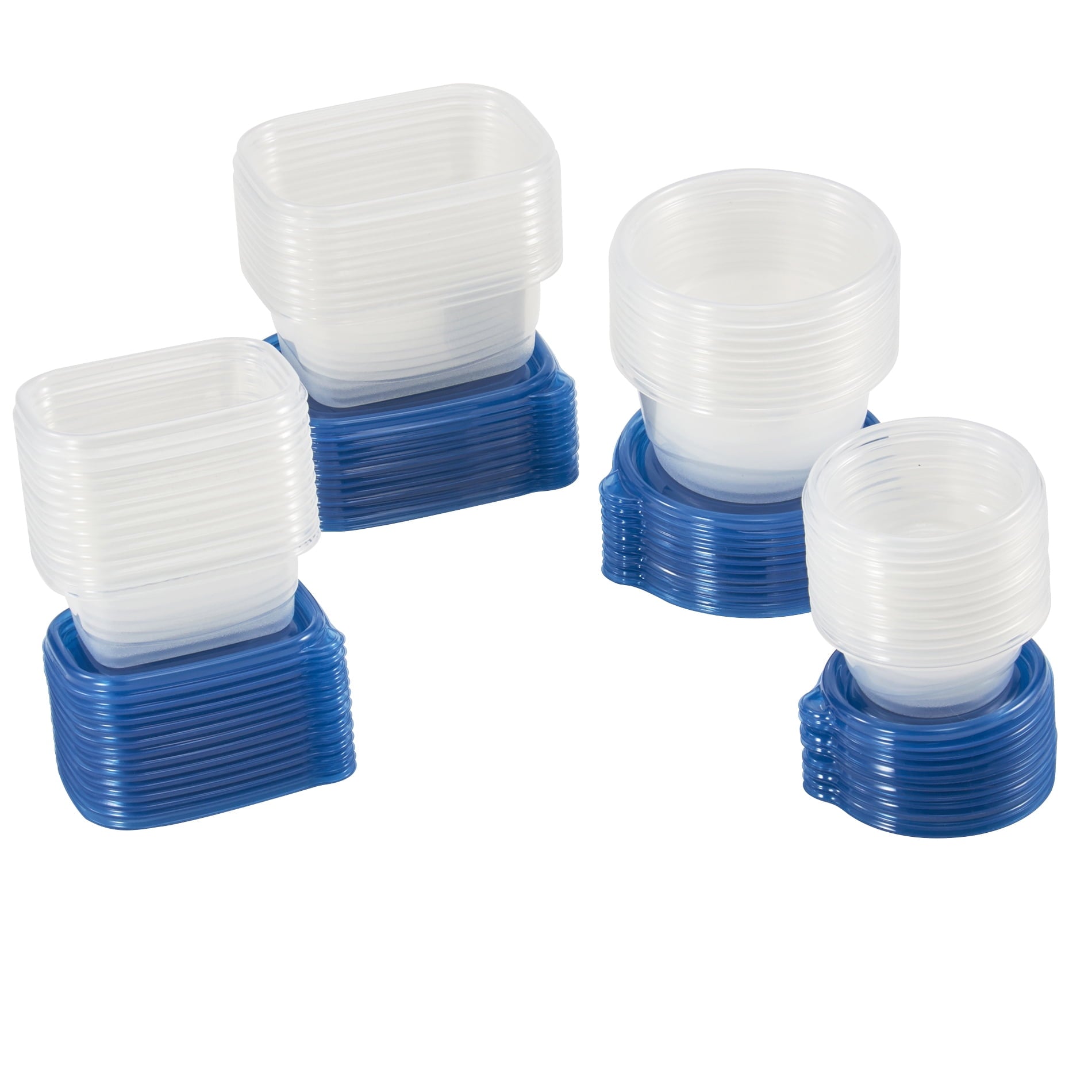 Sweet Treat Shaped 92pc Plastic Food Storage Container set, Ideal Use for Refrigeration Storage and Organization,... - Playful Star & Heart Shaped Geometric NeeDoh Detail