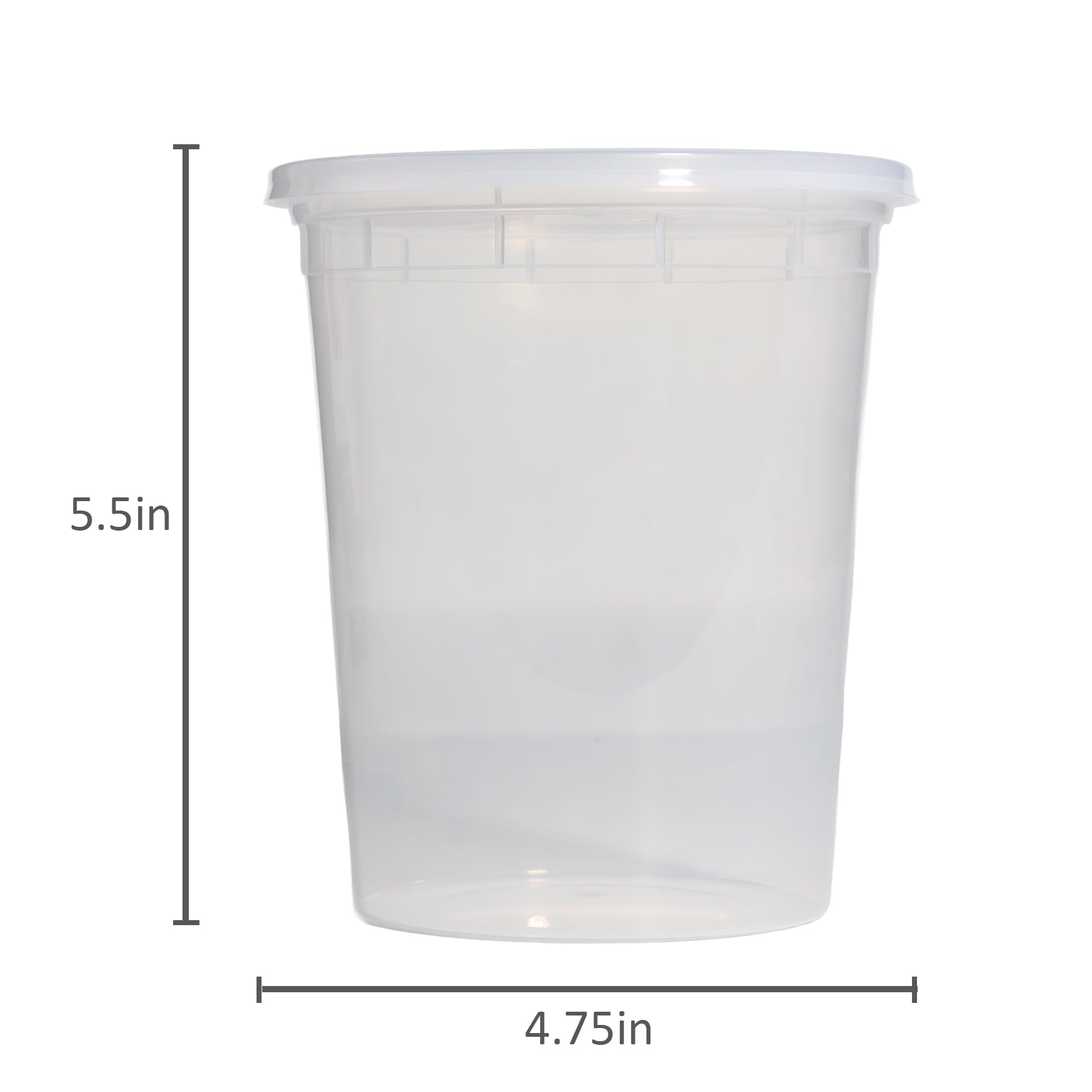 Playful Geometric 40 Piece 32oz Plastic Deli Container, Ideal Use for Meal Prep and Batch Cooking - Deliciously Soft Cupcake Sensory Glob Detail