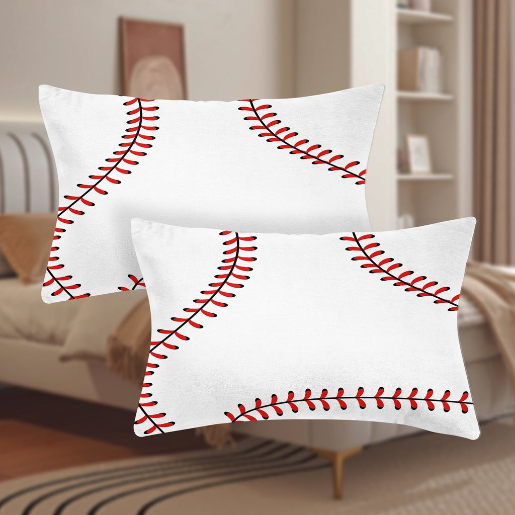 Ultra-Soft Baseball Sheet Set Sports Theme Bedding Set for Kids 3D Baseball Pattern Bed Sheets Baseball Games Bed Sheet Set Room... - Cooling Hotel Quality Bedding Sheets and Pillowcases Detail