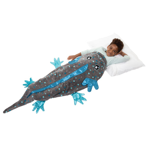 Cozy Fleece Tails, The Original Wearable Blanket with Sleeves, Super Soft Throw Fleece, Axolotl, Ages 5+ - Luxury Knitted Decorative Throw Blanket with Fringes Detail