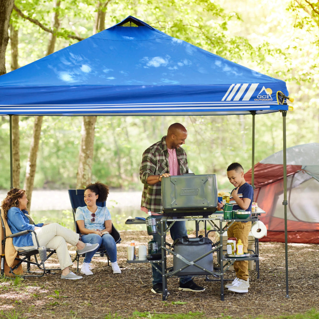 Portable Culinary Slim-Fold Cook Station - Choice 575 - Heat-Resistant Over-Fire Grill Rack for Camping Detail