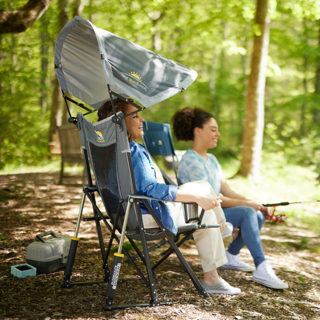 Luxury Camp SunShade Rocker - Choice 550 - Freestyle Rocker Portable Outdoor Folding Chair Detail