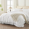 Hypoallergenic Cloud Queen Comforter Set White - 3 Pieces Soft Fluffy Ruffle Bedding Comforter Sets for Queen Bed, All Season Farmhouse Li... - Hypoallergenic Ultra-Fluffy Quilt for Winter - Default Title