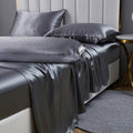 Premium Egyptian Cotton Luxury 5-Piece Satin Sheets Twin Silk Sheets Bed Sheet Set Ultra-Silky & Skin-Friendly Deep Pocket Bed Flat Fitted Sheet - Cooling Hotel Quality Bedding Sheets and Pillowcases - Default Title