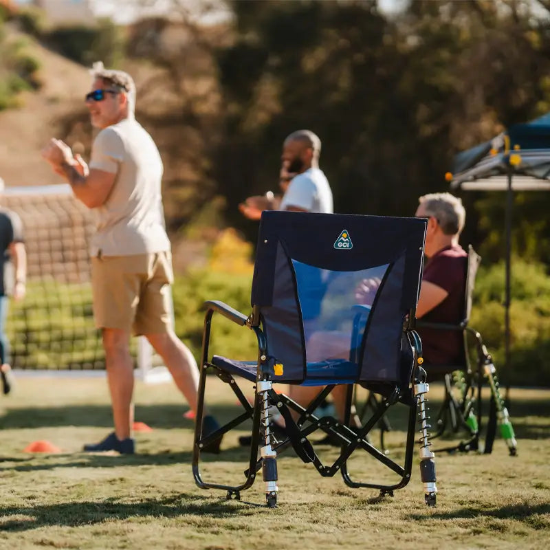 Smooth Motion Adjustable Rocker - Choice 573 - Patented Spring-Action Rocking Chair for Camping Detail