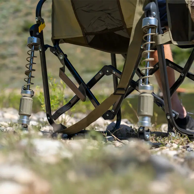Smooth Motion Adjustable Rocker - Choice 573 - Patented Spring-Action Rocking Chair for Camping Detail