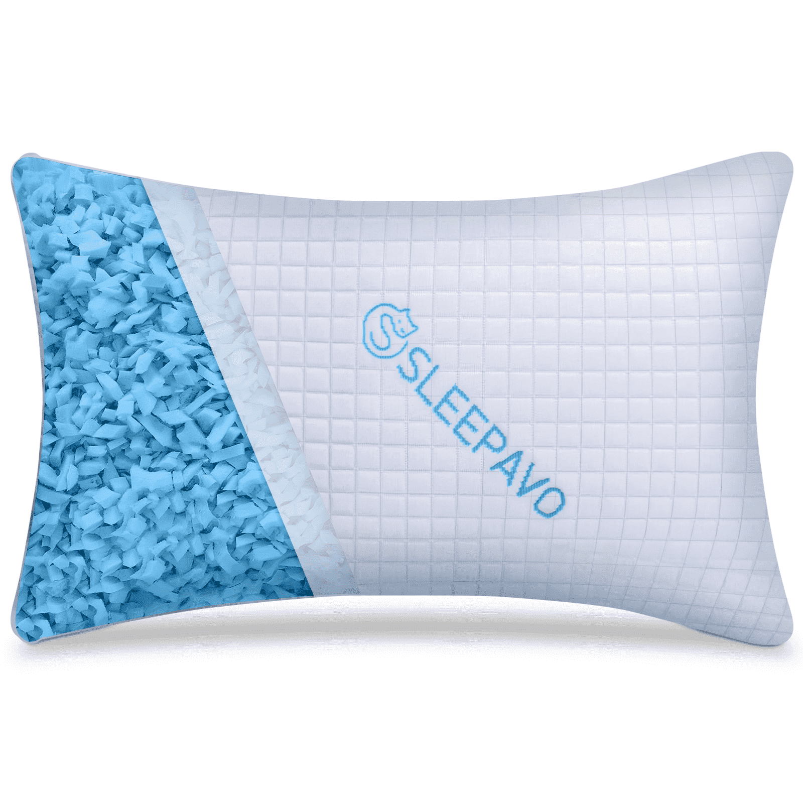 Ergonomic Memory Foam Adjustable Shredded Memory Foam Pillow Queen Size - Soft or Firm Rayon Derived for Side Sleepers, Stomach & Back - Co... - Orthopedic Shredded Foam Bed Pillow Set - Default Title