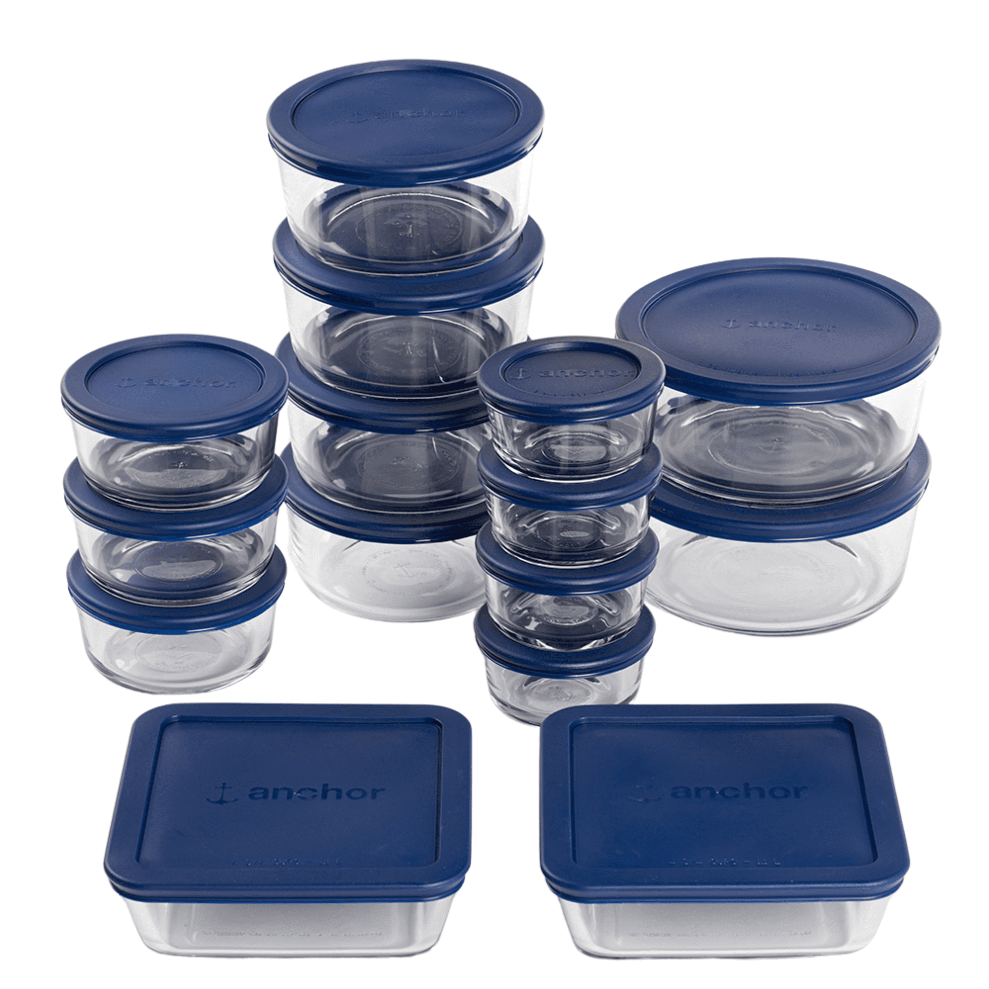 Playful Geometric Glass Food Storage Containers with SnugFit Lids, 30 Piece Set - Playful Star & Heart Shaped Geometric NeeDoh - Default Title