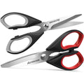 Time-Saving 2 Pcs Kitchen Scissors, Heavy Duty Shears with Serrated Blade, Ergonomic Handle Food Scissor for Poultry, H... - Innovative Kitchen Helper for Modern Cooking - Default Title