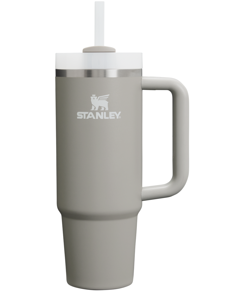 Double-Wall Vacuum The Quencher H2.0 Flowstate Tumbler | Stanley Create D331C - 40oz Large Capacity Car-Cup Friendly Quencher - Ash