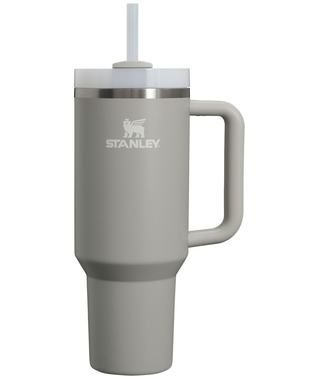 Double-Wall Vacuum The Quencher H2.0 Flowstate Tumbler  | Stanley Create D332L - 40oz Large Capacity Car-Cup Friendly Quencher - Ash