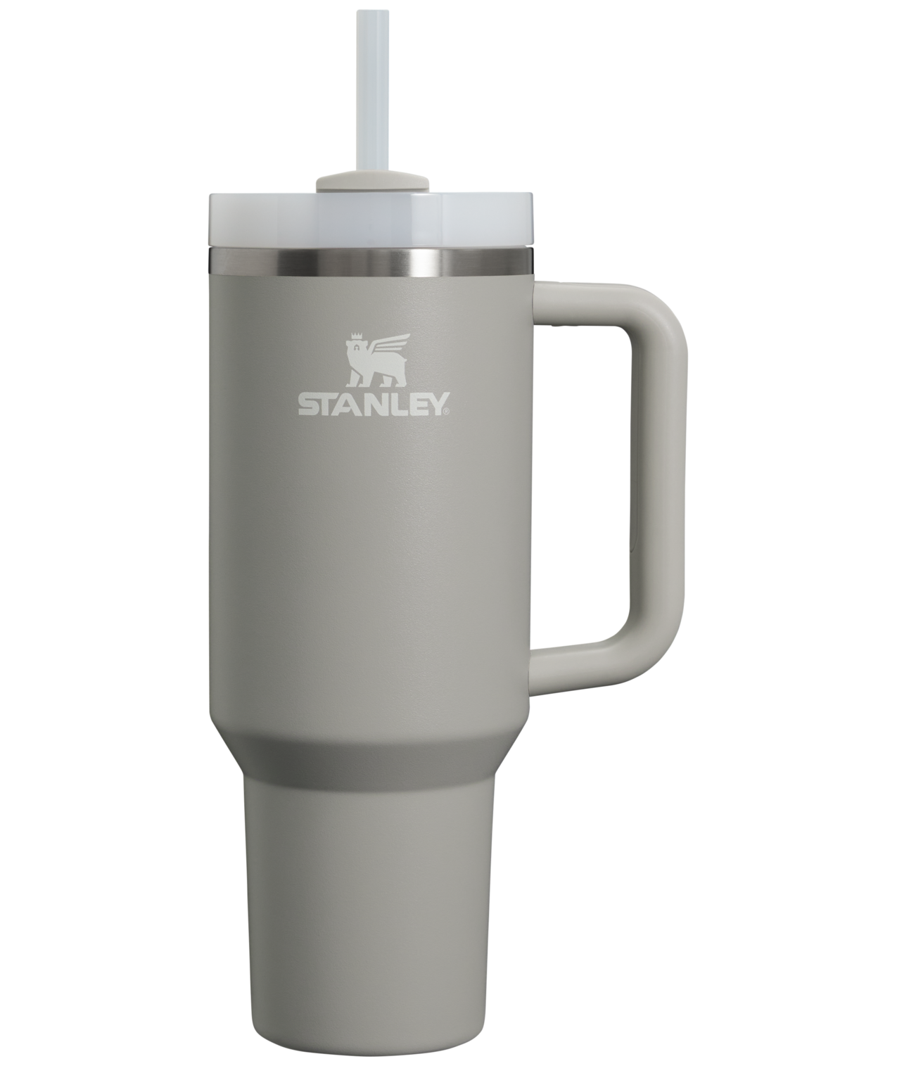 Double-Wall Vacuum The Quencher H2.0 Flowstate Tumbler  | Stanley Create D332L - 40oz Large Capacity Car-Cup Friendly Quencher - Ash