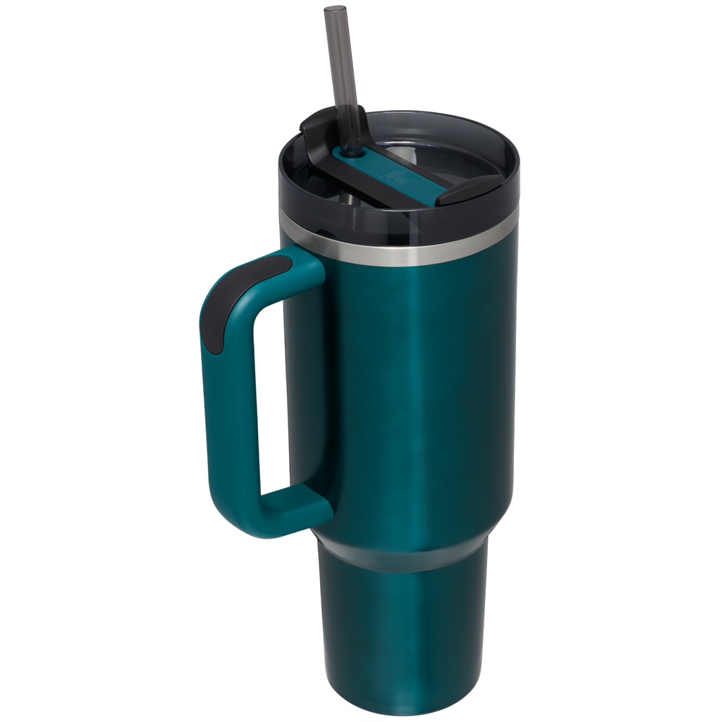 Splash-Resistant FlowState The Quencher H2.0 Flowstate Tumbler D050X - Double-Wall Vacuum Insulated Travel Tumbler with Straw Detail