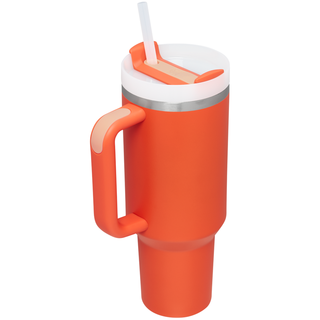Splash-Resistant FlowState The Quencher H2.0 Flowstate Tumbler D050X - Double-Wall Vacuum Insulated Travel Tumbler with Straw Detail