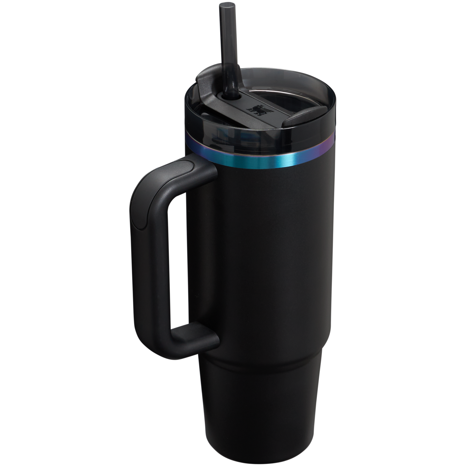 Double-Wall Vacuum The Black Chroma Quencher H2.0 Flowstate Tumbler D107W - Double-Wall Vacuum Insulated Travel Tumbler with Straw Detail