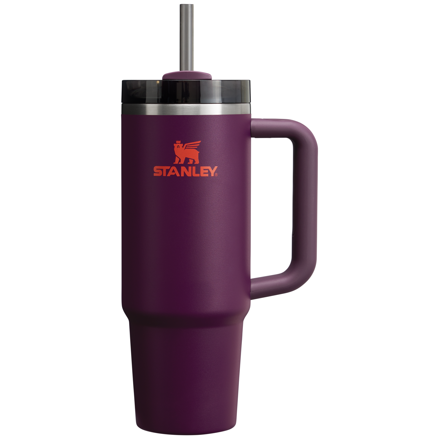 Double-Wall Vacuum The Quencher H2.0 Flowstate Tumbler | Stanley Create D331C - 40oz Large Capacity Car-Cup Friendly Quencher - Plum