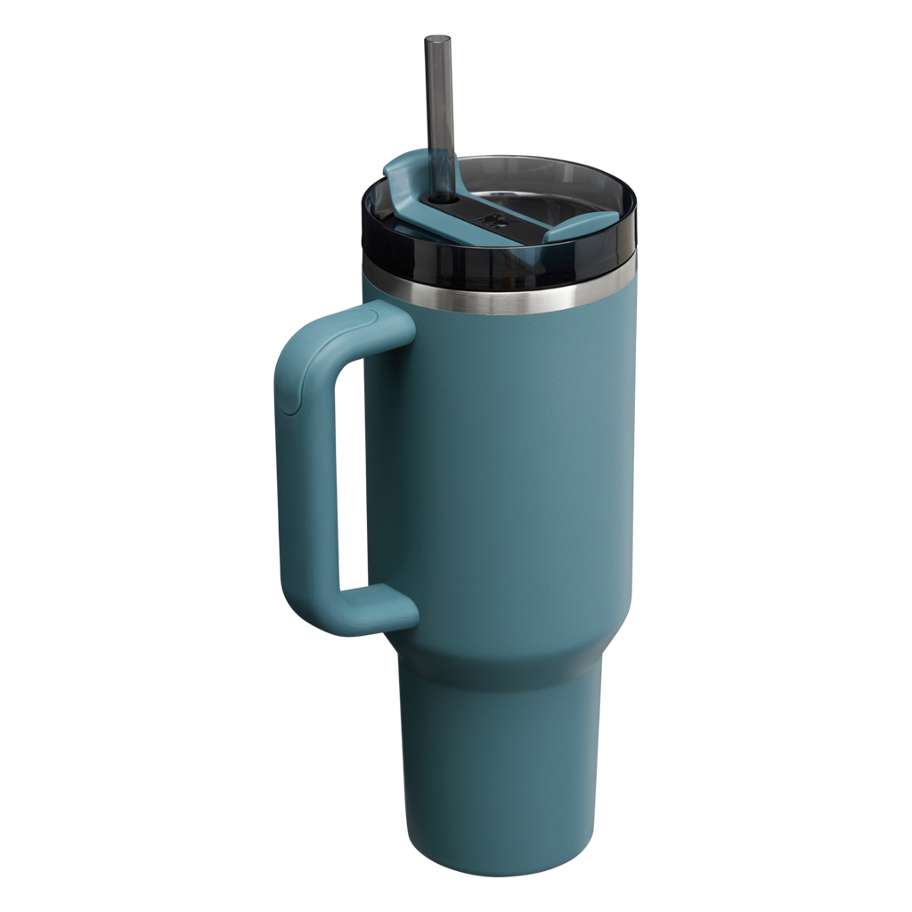 Splash-Resistant FlowState The Quencher H2.0 Flowstate Tumbler D050X - Double-Wall Vacuum Insulated Travel Tumbler with Straw Detail