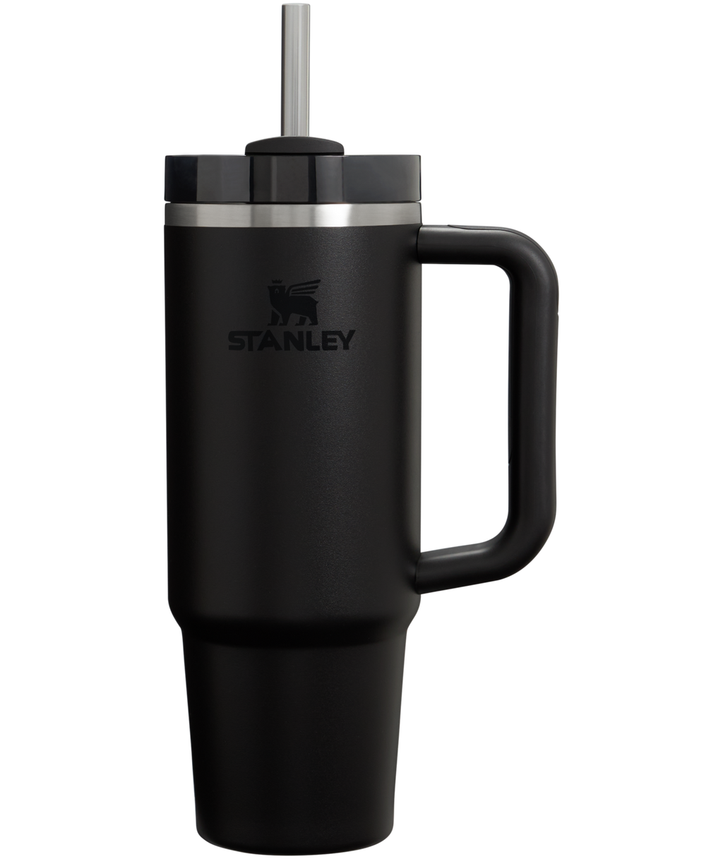 Double-Wall Vacuum The Quencher H2.0 Flowstate Tumbler | Stanley Create D331C - 40oz Large Capacity Car-Cup Friendly Quencher - Black 2.0