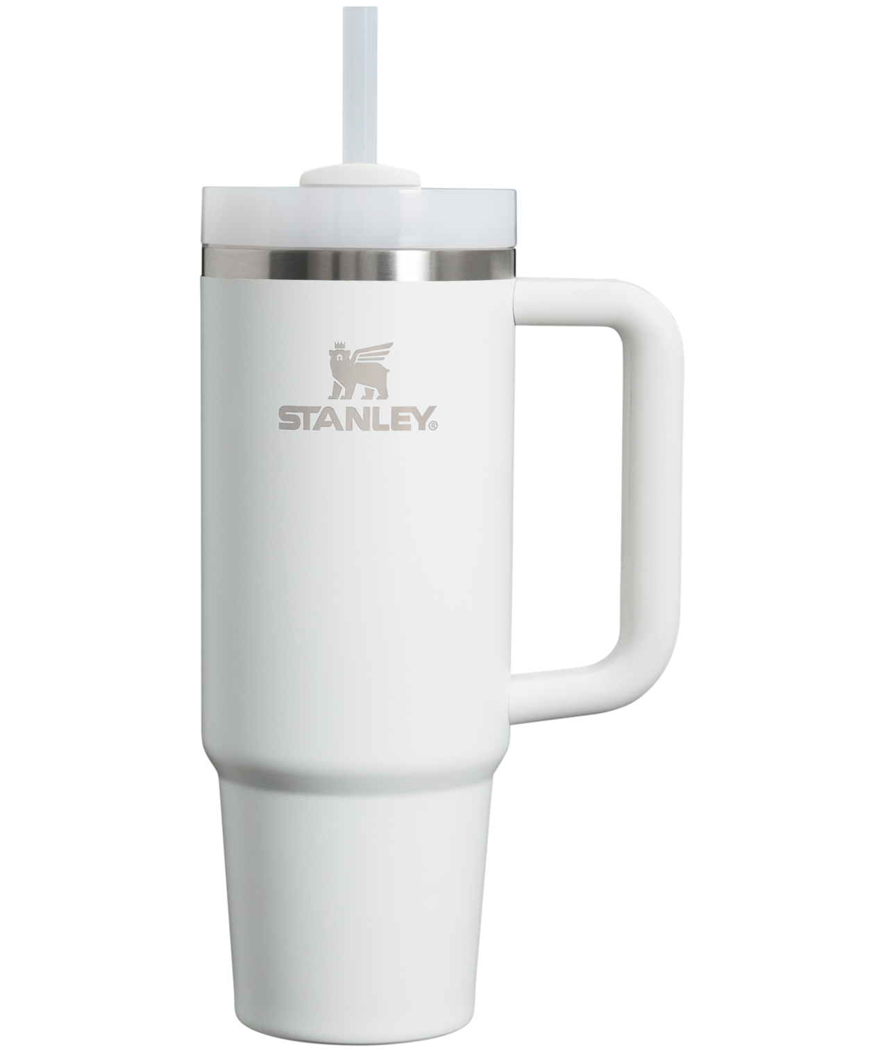 Double-Wall Vacuum The Quencher H2.0 Flowstate Tumbler | Stanley Create D331C - 40oz Large Capacity Car-Cup Friendly Quencher - Frost